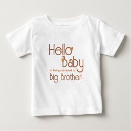 Camiseta De Bebé Promocionado a Big Brother Hello Baby Retro