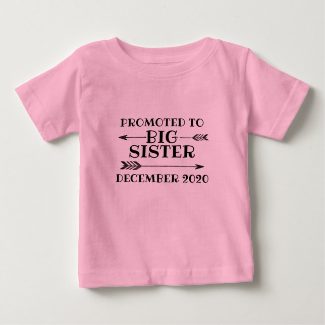 Camiseta De Bebé Promocionado a la Gran Hermana (Anverso)