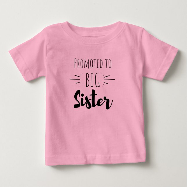 Camiseta De Bebé Promoted to big sister (Anverso)