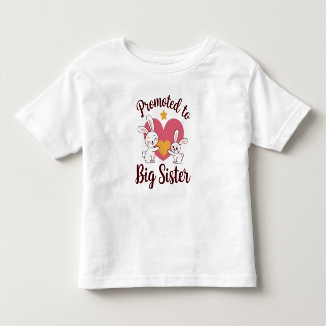 Camiseta De Bebé promovido a hermana mayor (Anverso)