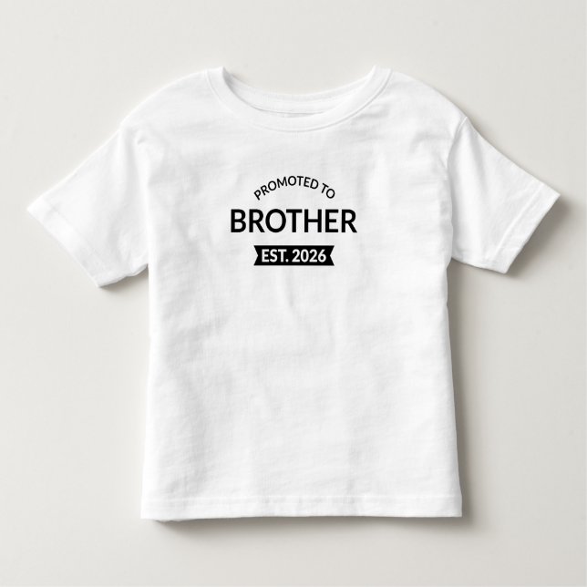 Camiseta De Bebé Promovido Al Hermano Este. II 2026 (Anverso)