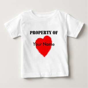 Camiseta De Bebé Propiedad de la tarjeta del día de San Valentín 