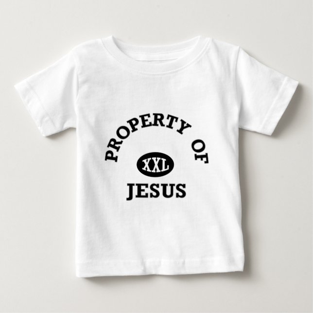 Camiseta De Bebé Propiedad de los regalos de prendas cristianas de  (Anverso)