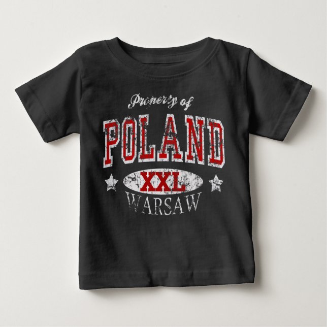 Camiseta De Bebé Propiedad de Polonia Varsovia (Anverso)