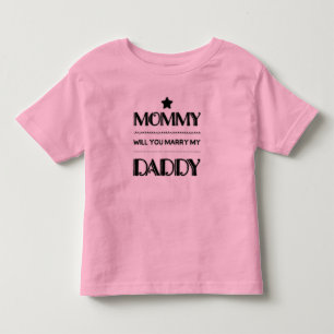 Camiseta De Bebé Propuesta mamá te casarás con mi papá