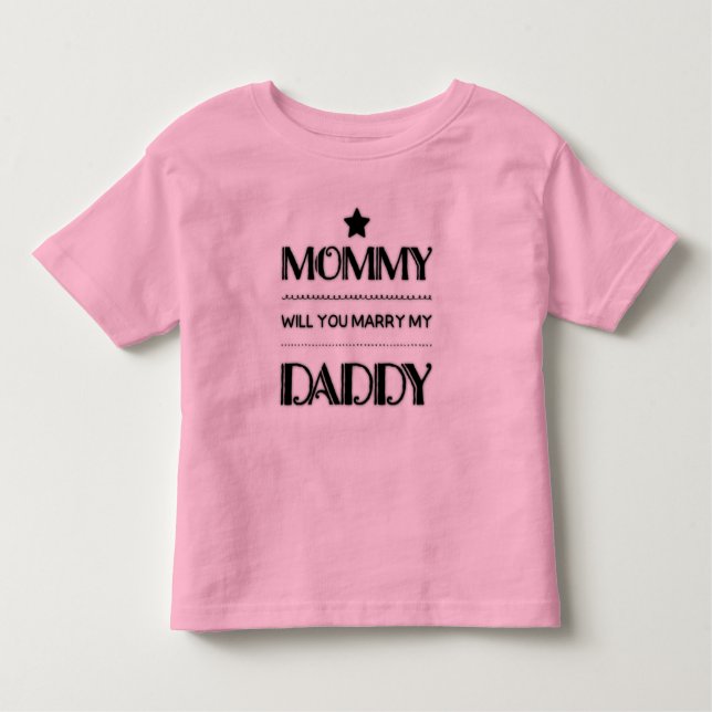 Camiseta De Bebé Propuesta mamá te casarás con mi papá (Anverso)