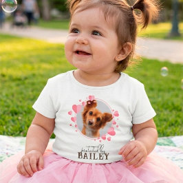 Camiseta De Bebé Protegido Personalizado por Foto de Perro
