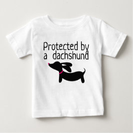 Camiseta De Bebé Protegido por Dachshund Toddle Chica o boy Shirt