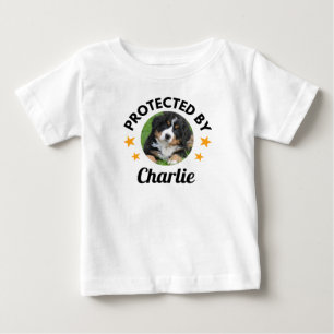 Camiseta De Bebé "Protegido por" Personalizado Nombre y foto de per