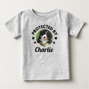 Camiseta De Bebé "Protegido por" Personalizado Nombre y foto de per