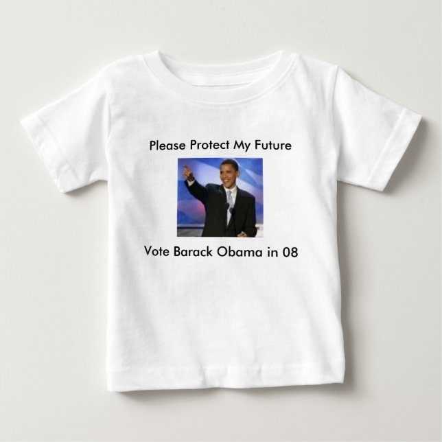 Camiseta De Bebé Proteja mi voto Obama 08, por favor Prot de (Anverso)