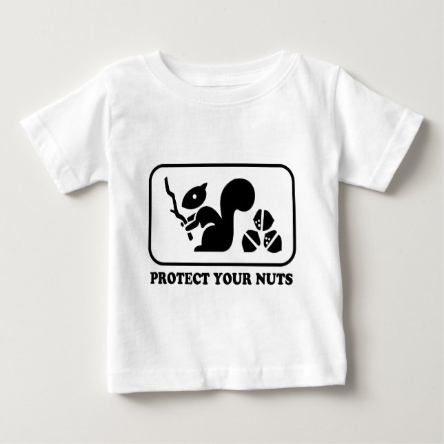Camiseta De Bebé Proteja sus nueces (Anverso)