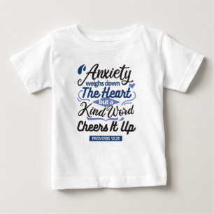 Camiseta De Bebé Proverbios 12:25 Versículo de la Biblia – Arte de