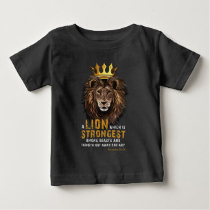 Camiseta De Bebé Proverbios 30:30 KJV Cita de Escritura de Biblia