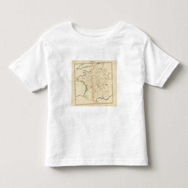Camiseta De Bebé Provincias, Francia (Anverso)