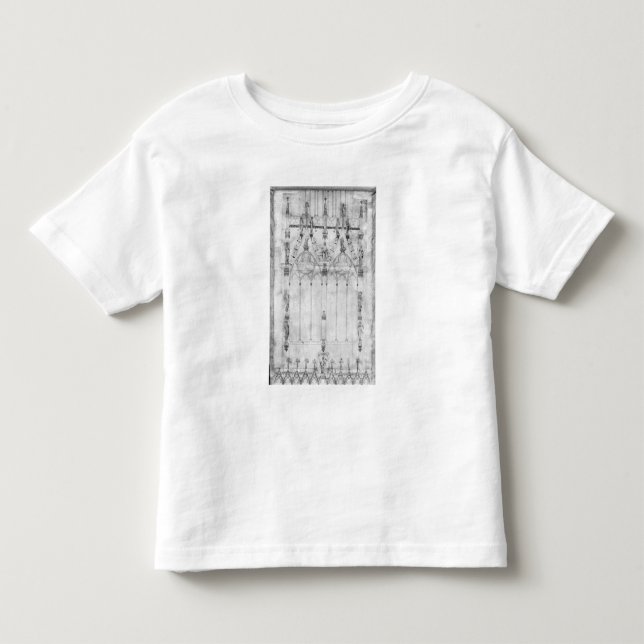 Camiseta De Bebé Proyecte para la catedral, elevación del oeste (Anverso)
