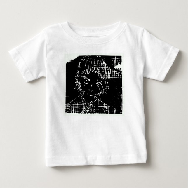 Camiseta De Bebé proyecto anime manga daily black (Anverso)
