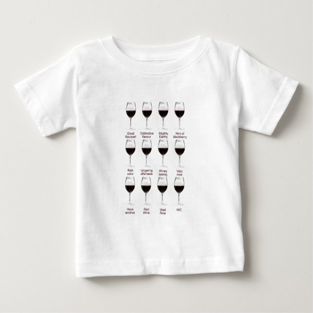 Camiseta De Bebé Prueba de vino (Anverso)