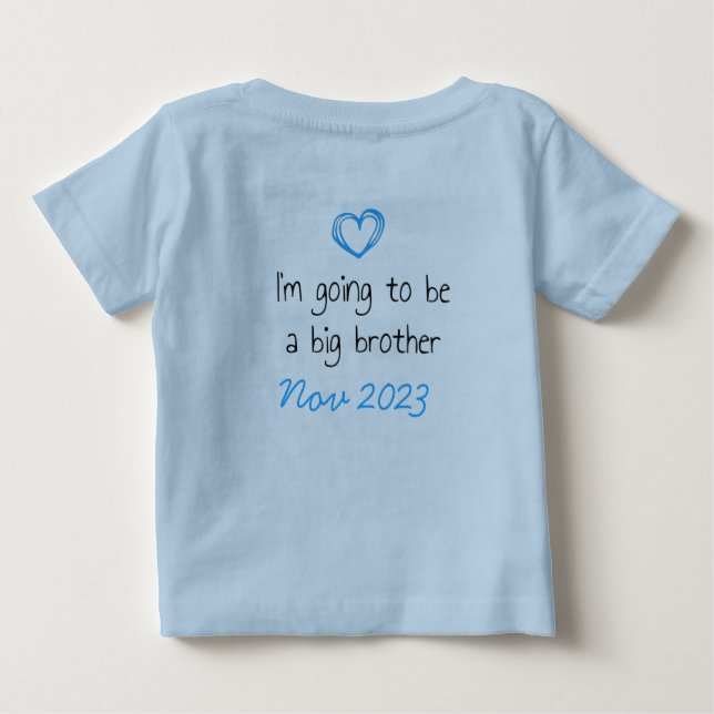Camiseta De Bebé psst I have a secret, big brother customizable (Reverso)