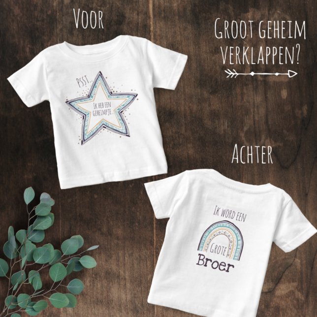 Camiseta De Bebé psst ik heb een geheimpje.. grote broer (Subido por el creador)