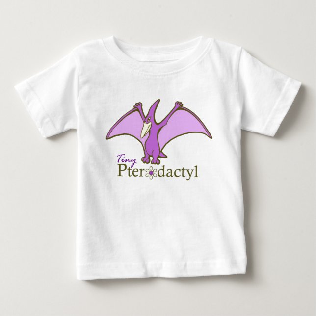 Camiseta De Bebé Pterodáctilo pequeño, púrpura (Anverso)