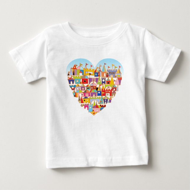 Camiseta De Bebé Pueblo del corazón feliz (Anverso)