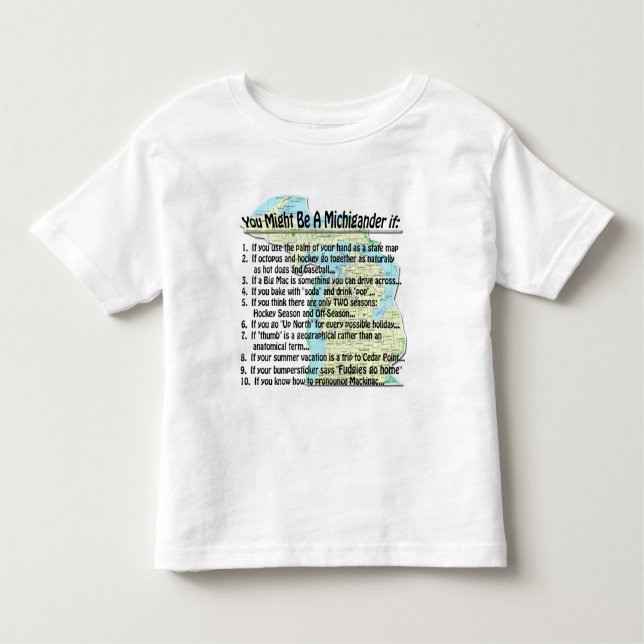 Camiseta De Bebé Puede ser un Michigander si: (Anverso)