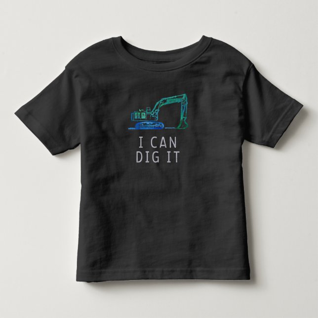 Camiseta De Bebé ¿Puedes Escarbar El Camión De Excavación Divertida (Anverso)