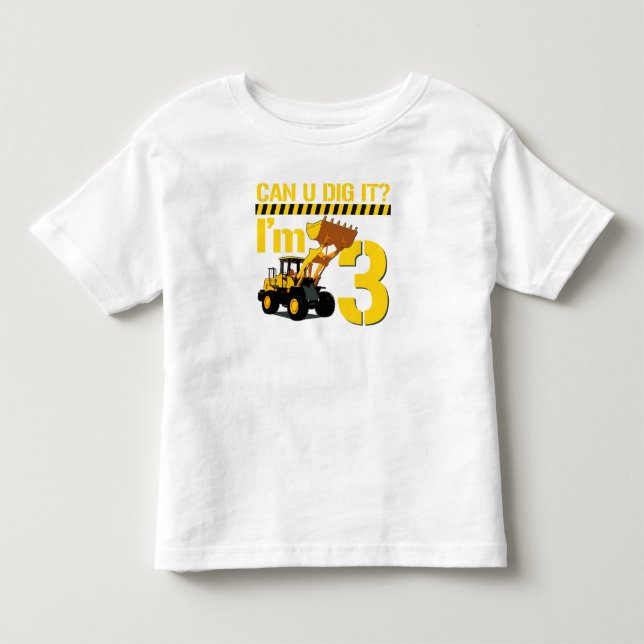 Camiseta De Bebé ¿Puedes Escarbar? Tengo 3 años (Anverso)