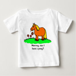 Camiseta De Bebé ¿Puedo tener un pony dibujo animado lindo