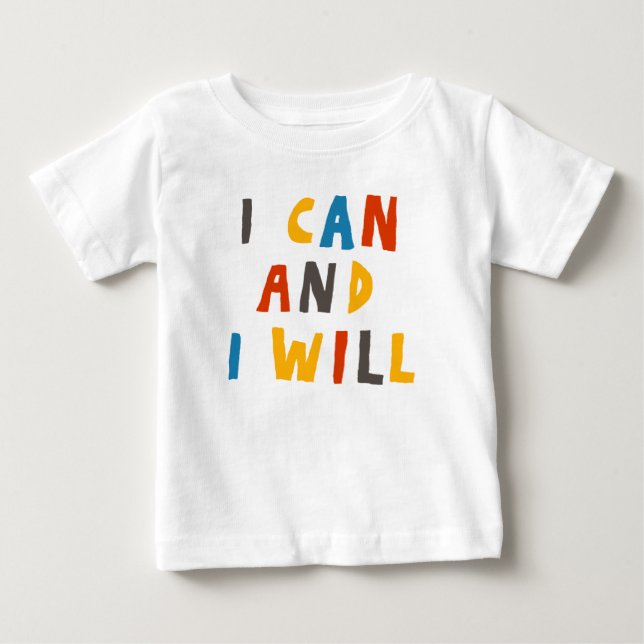 Camiseta De Bebé Puedo Y Lo Haré (Anverso)