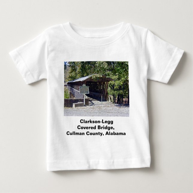 Camiseta De Bebé Puente cubierto Clarkson Alabama (Anverso)