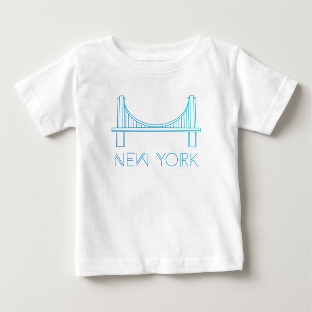 Camiseta De Bebé Puente de Brooklyn el | New York City (Anverso)