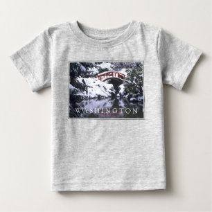 Camiseta De Bebé Puente de la Luna y estanque en invierno Seattle