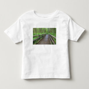 Camiseta De Bebé puente de madera Maple Glade trail, helechos y