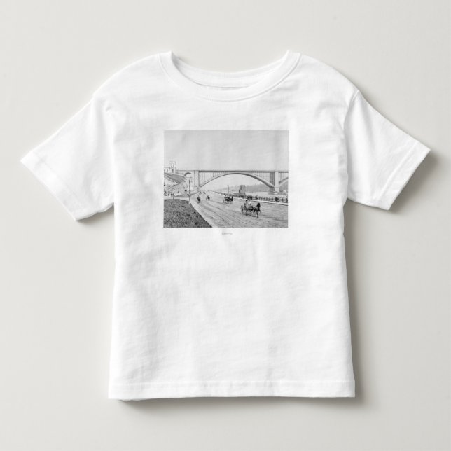 Camiseta De Bebé Puente de Washington y la fotografía del carretera (Anverso)
