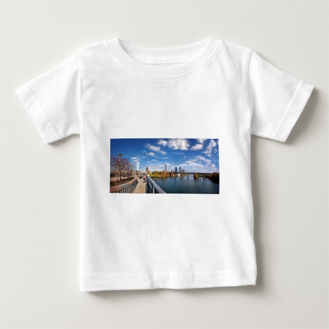 Camiseta De Bebé Puente del Sendero Austin Texas Downtown Lady Bird (Anverso)