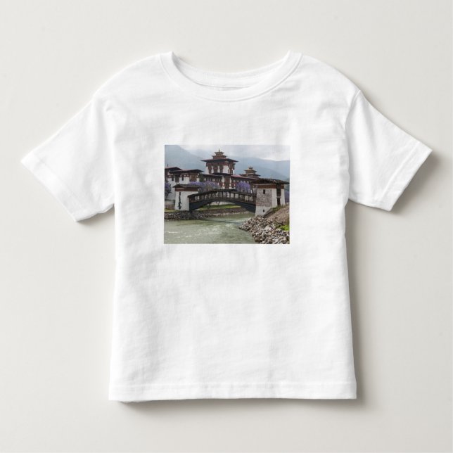 Camiseta De Bebé Puente en cantidades cerca del palacio Punakha Dzo (Anverso)