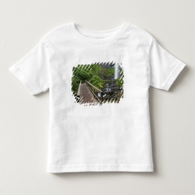 Camiseta De Bebé Puente en las Cataratas de Latourell, desfiladero  (Anverso)