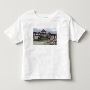 Camiseta De Bebé Puente en voladizo cerca del palacio Punakha Dzong