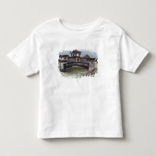 Camiseta De Bebé Puente en voladizo cerca del palacio Punakha Dzong