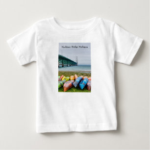 Camiseta De Bebé Puente Mackinac Y Camiseta Bebé Canoes