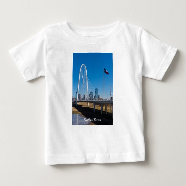 Camiseta De Bebé Puente Y Bandera De Colinas (Anverso)