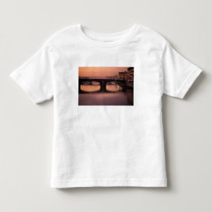 Camiseta De Bebé Puentes sobre el río Arno al atardecer, 2