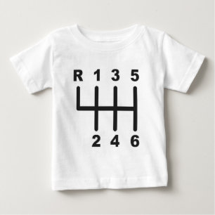 Camiseta De Bebé Puerta del cambio de 6 velocidades