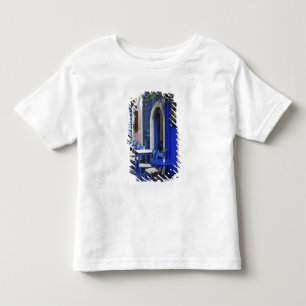 Camiseta De Bebé Puerta y revestimiento azul colorido de un viejo h