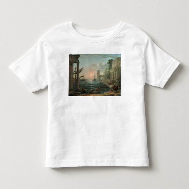 Camiseta De Bebé Puerto con el embarque (Anverso)