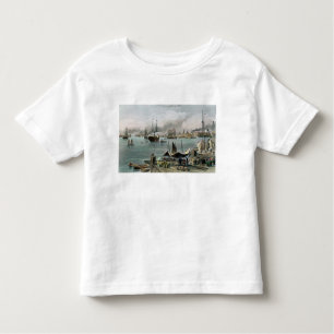 Camiseta De Bebé Puerto de New Orleans, grabado por D.G. Thompson