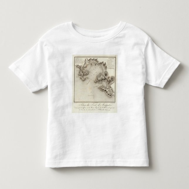 Camiseta De Bebé Puerto del mapa de Acapulco (Anverso)