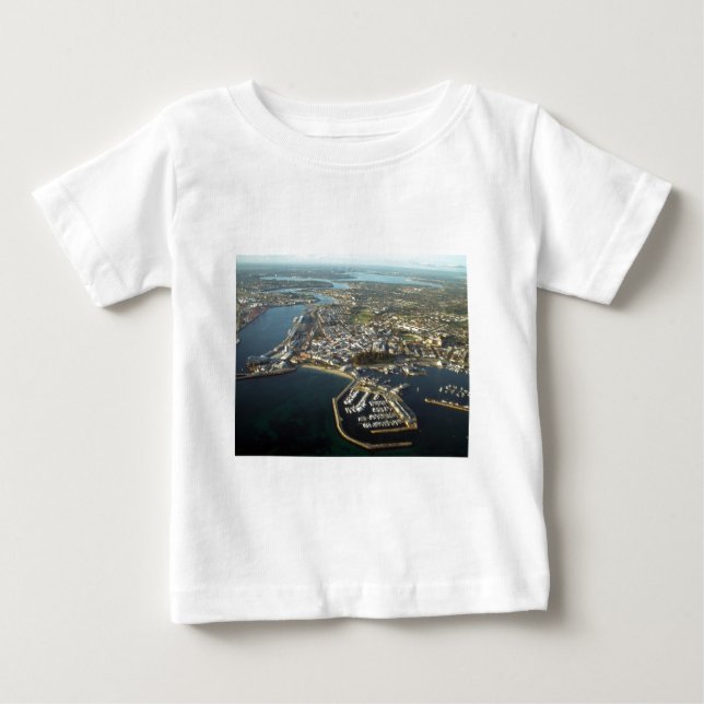 Camiseta De Bebé Puerto Fremantle, Australia Occidental (Anverso)